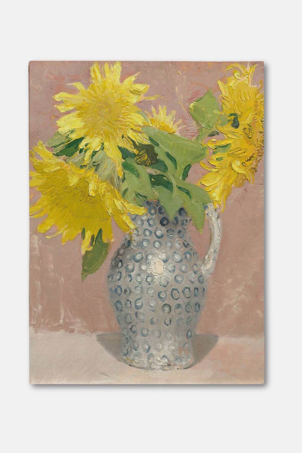 yellow sunflowers still life art print vintage floral painting