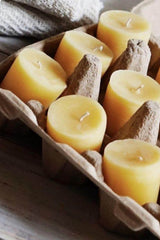 Pure Beeswax Votive Candles | Hand Poured Natural Beeswax