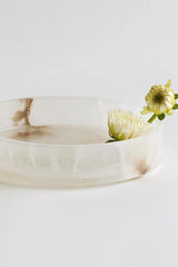 Santo Alabaster Vanity Tray | Handcrafted Stone Catchall Tray