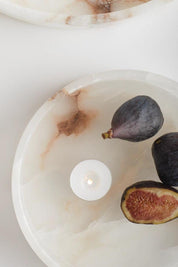 Santo Alabaster Vanity Tray | Handcrafted Stone Catchall Tray