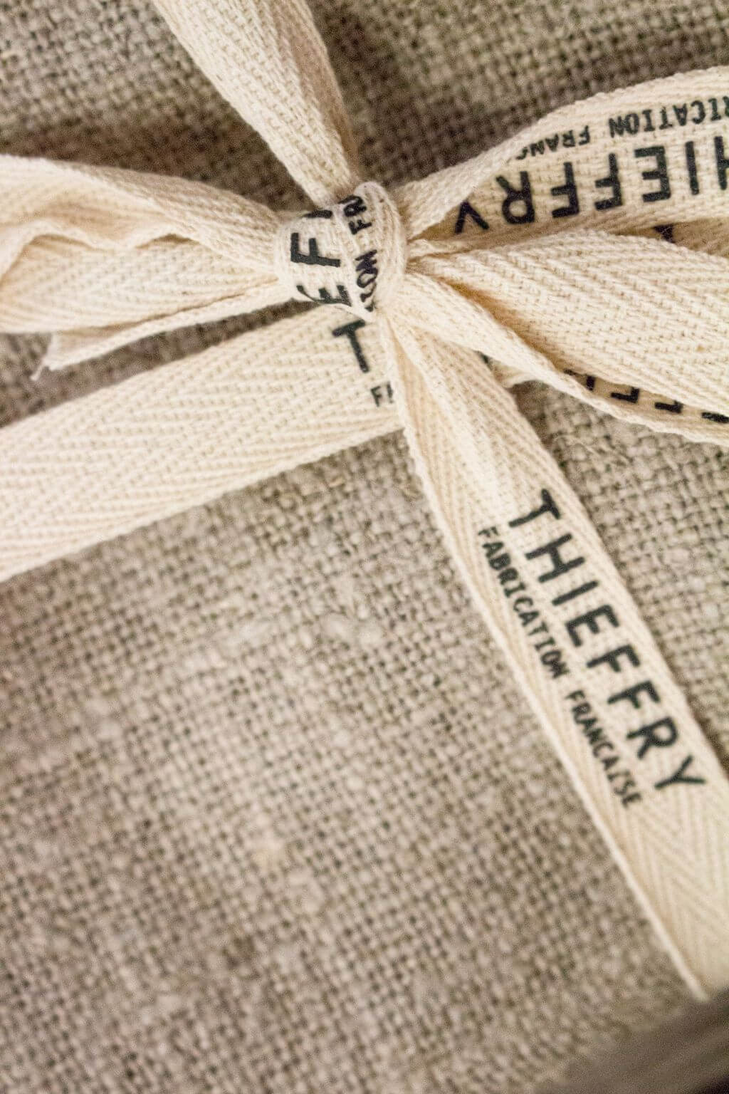 Belgian linen kitchen towels set tied with ribbon neutral linen towels