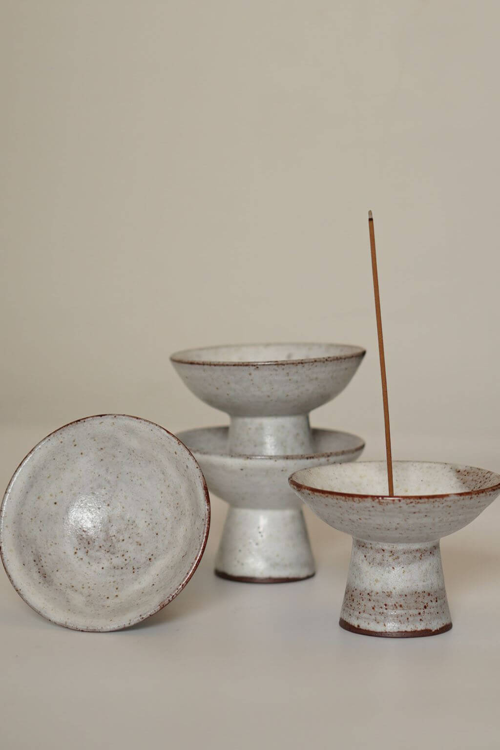 Limited Edition: White Onyx Shibui Stoneware Incense Holder