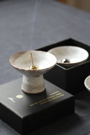 Limited Edition: White Onyx Shibui Stoneware Incense Holder
