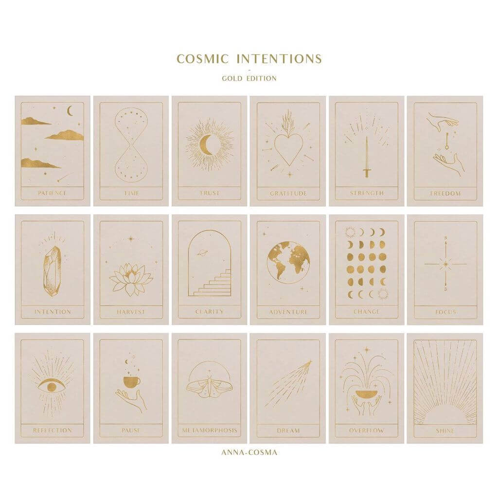 Cosmic Intentions, Set of 18 Cards
