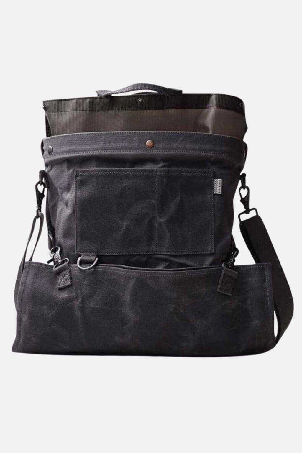Harvesting bag with removable liner visible