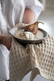 Stonewashed Cotton Waffle Weave Tea Towel