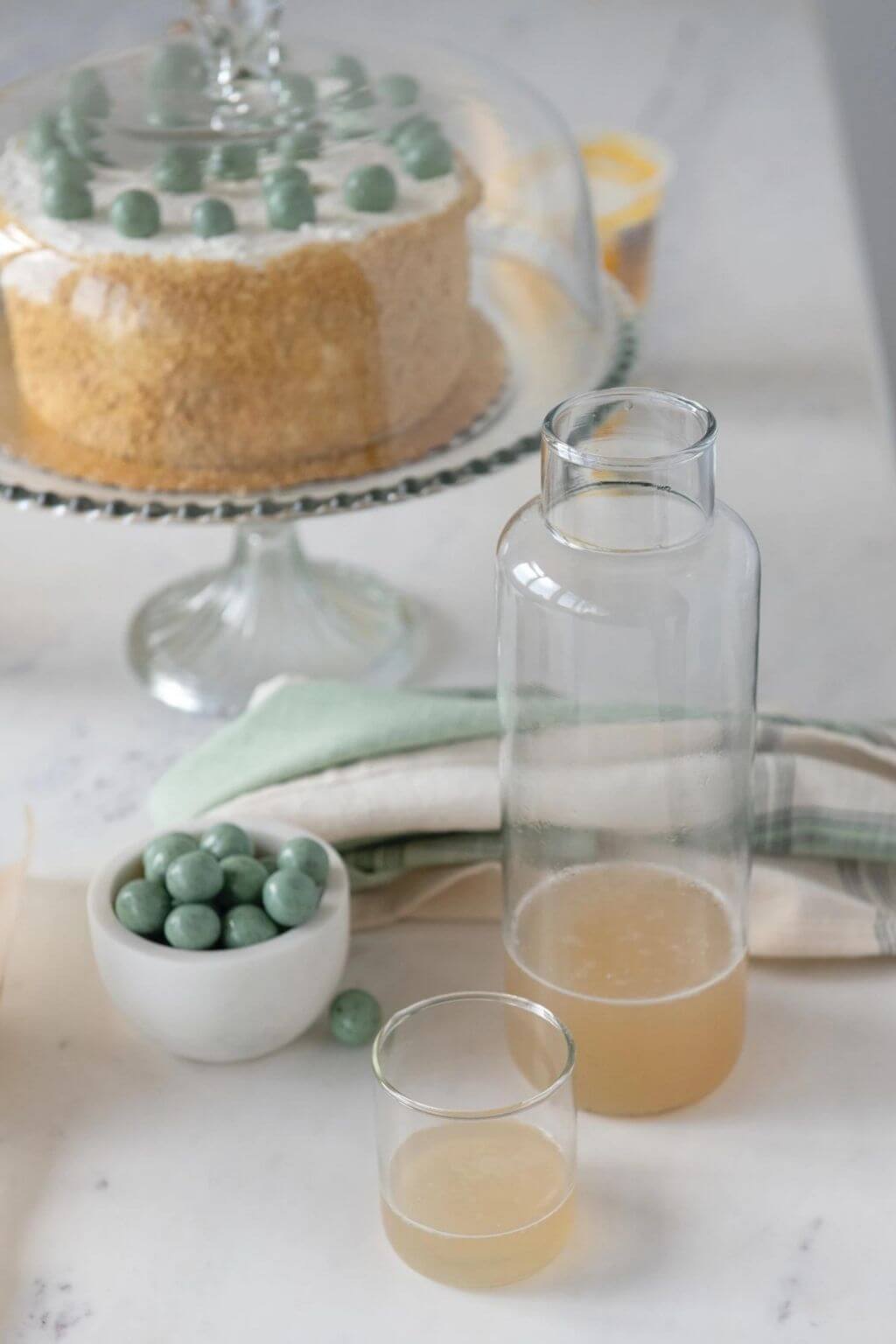Recycled Glass Bedside Water Carafe + Drinking Glass Set