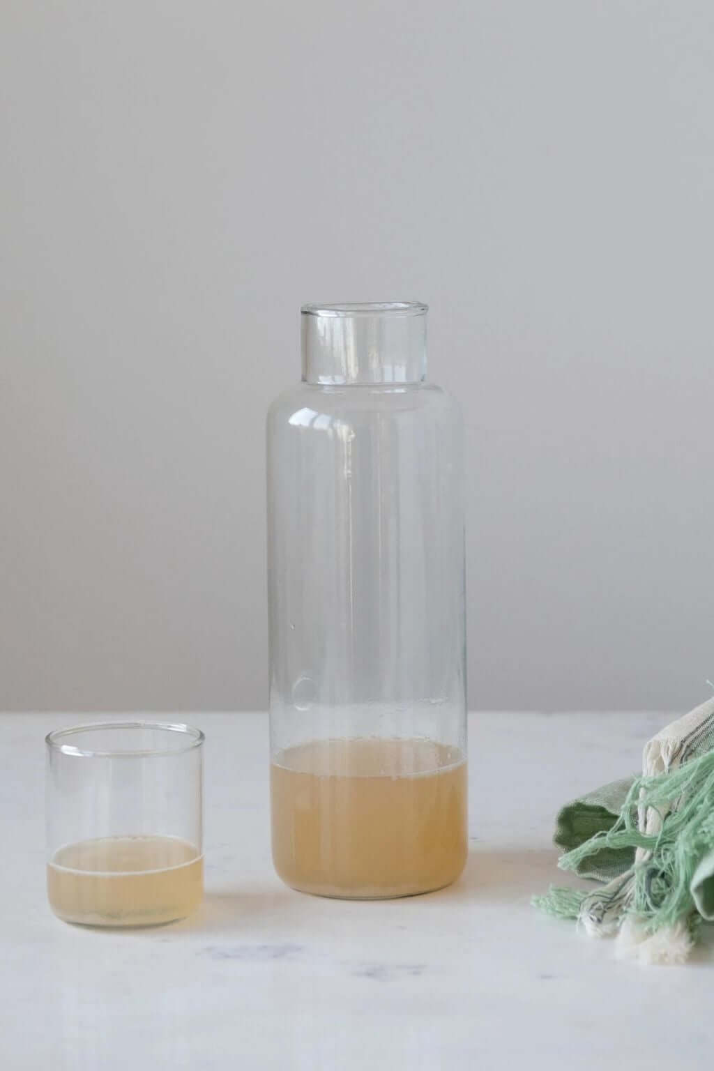 Recycled Glass Bedside Water Carafe + Drinking Glass Set