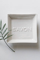 French Ceramic Savon Square Soap Dish