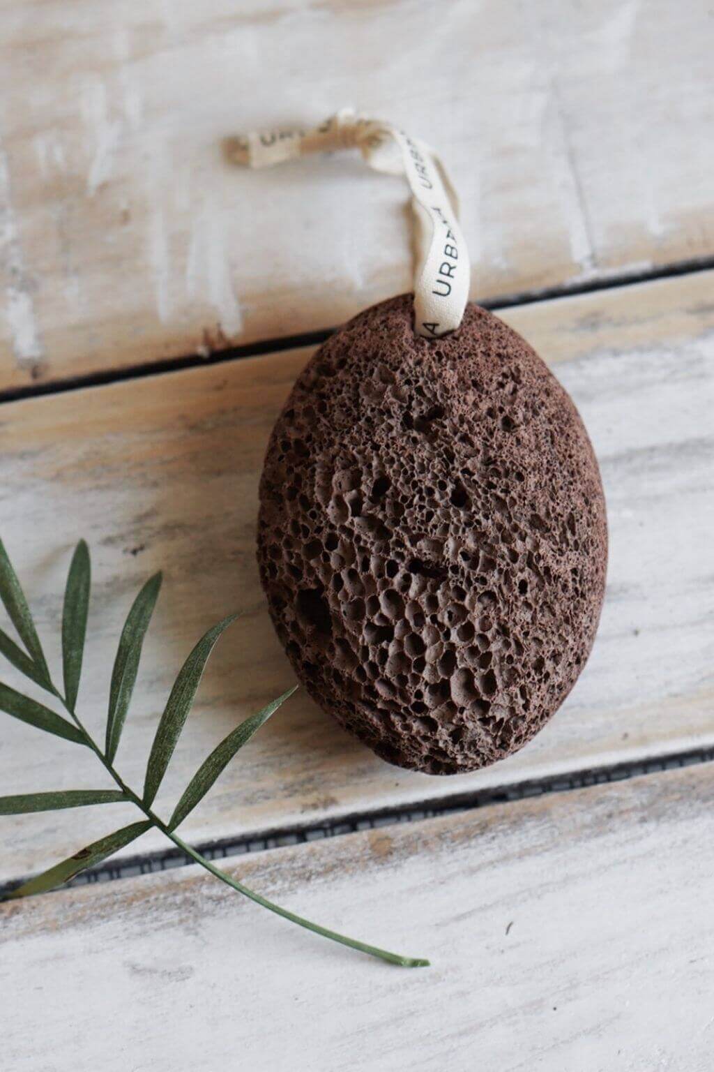 Natural lava stone pumice for exfoliating feet with cotton hanging cord for sustainable at-home pedicures