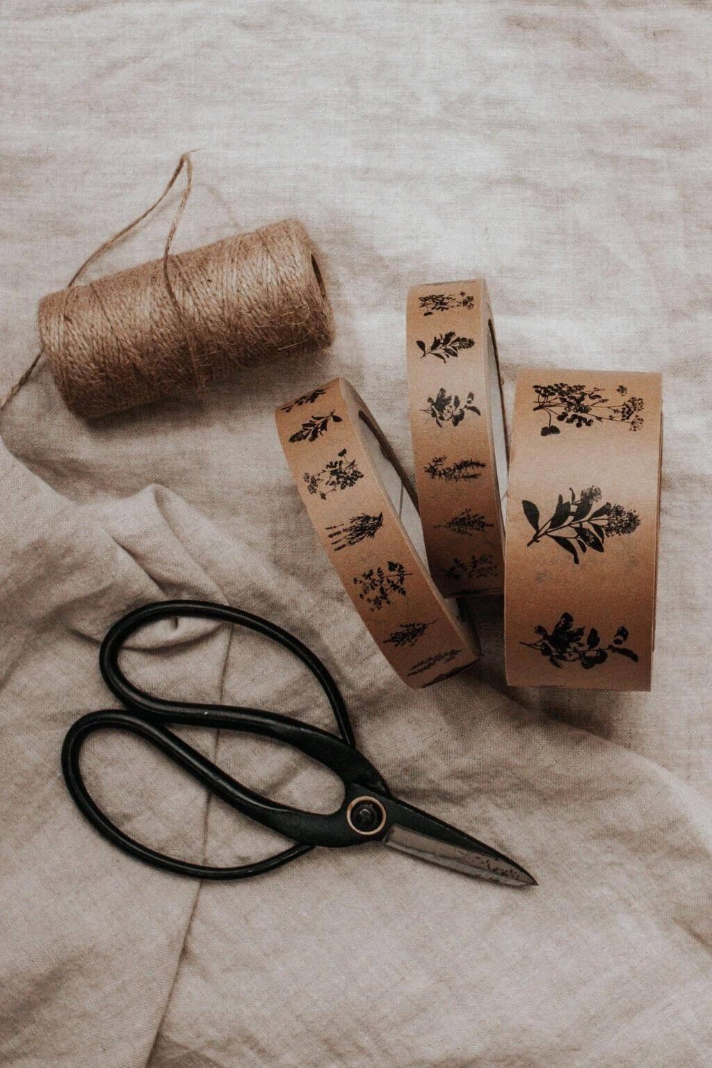 Wild Herbs Kraft Paper Tape | Botanical Packing Tape