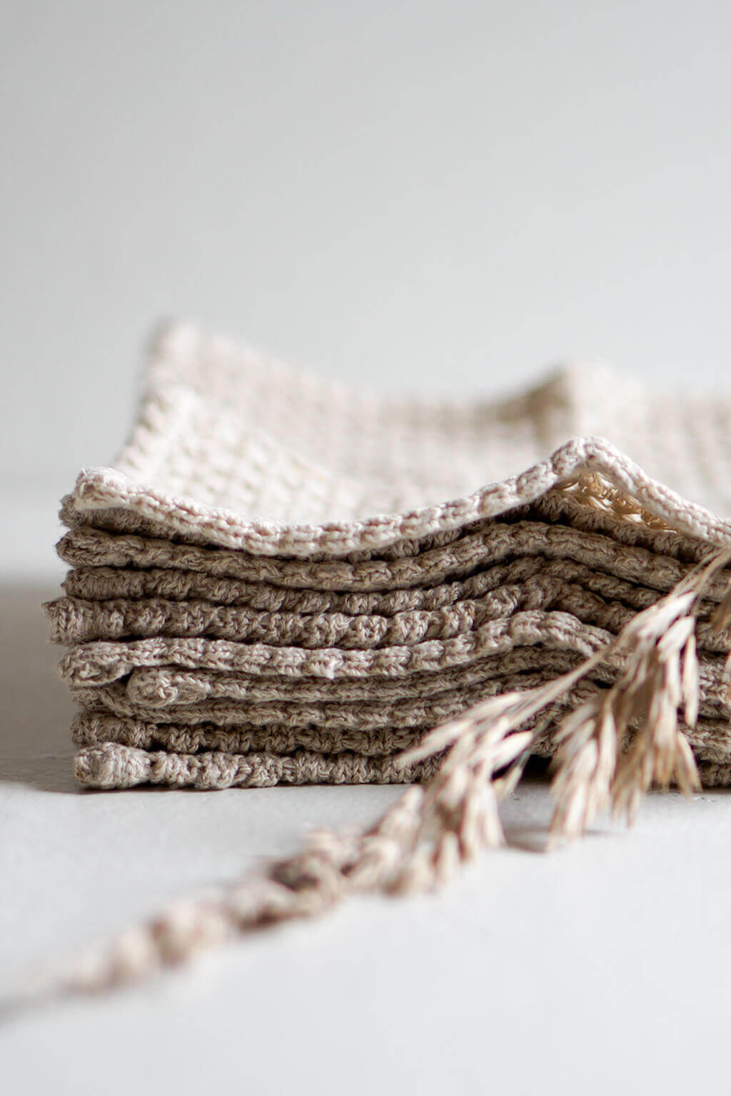 Close-up of handcrafted hemp weave and natural texture