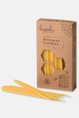 Yellow Beeswax 6" Skinny Celebration Taper Candles, Box of 50